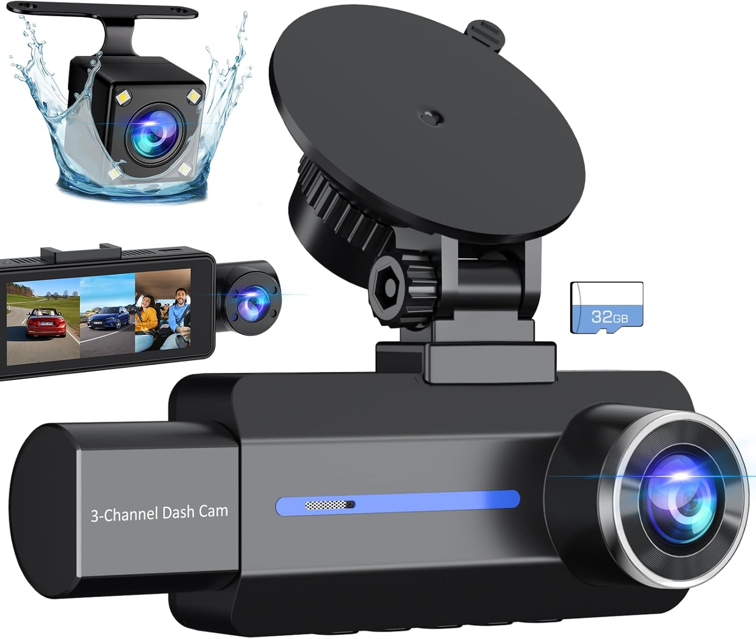 BAEASU Dash Cam
BAEASU 3-Channel Dash Cam Front, Rear, and Inside
BAEASU 170° Wide-Angle Lens
Night Vision Dash Cam by BAEASU
G-Sensor and Parking Mode by BAEASU